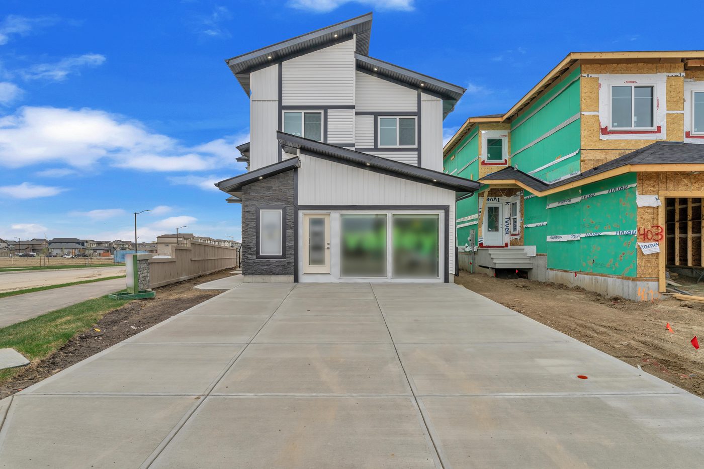 Aerial street view of New Valley Homes community